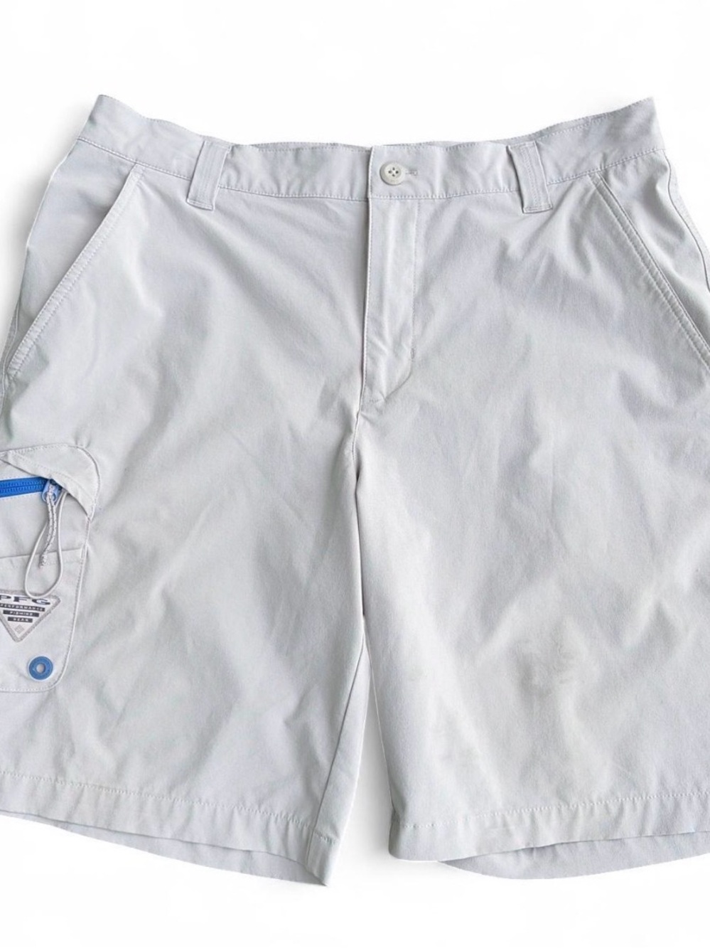 COLUMBIA PFG Prada white cargo shorts men Sz 34w gently pre owned